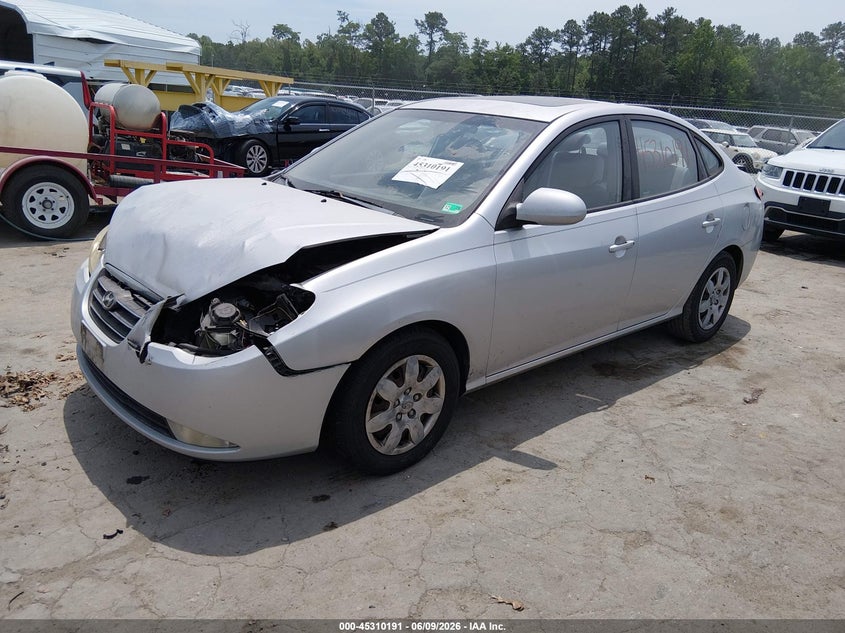 2007 Hyundai Elantra VIN KMHDU46D87U172458 IAAI salvage auction — FRONT & REAR, Clear (Virginia), sold $275 on 2026-07-24 (photo 2)