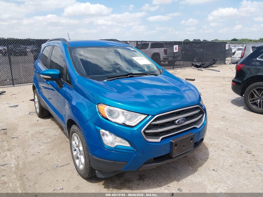 2020 Ford Ecosport VIN MAJ3S2GE2LC313712 IAAI salvage auction — LEFT SIDE, Salvage (Texas), sold $375 on 2026-07-28 (photo 1)