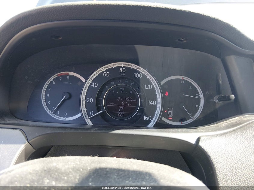 2013 Honda Accord VIN 1HGCR2F31DA146084 IAAI salvage auction — LEFT FRONT, Clear (Indiana), sold $1,500 on 2026-07-29 (photo 7)