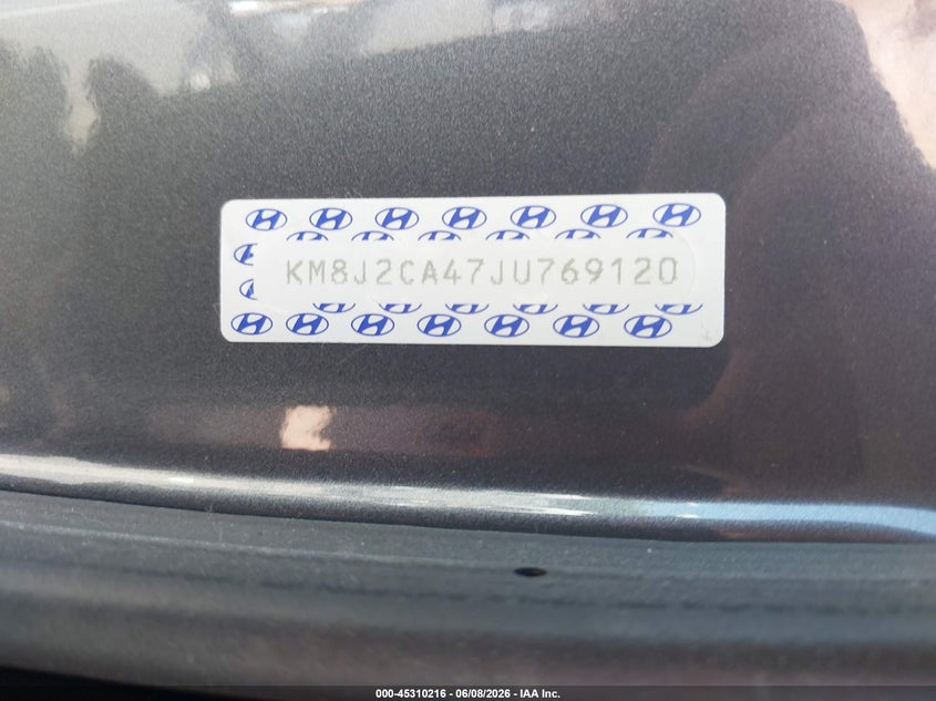 2018 Hyundai Tucson VIN KM8J2CA47JU769120 IAAI salvage auction — SIDE, Mv-907A (New York), sold $475 on 2026-07-30 (photo 9)