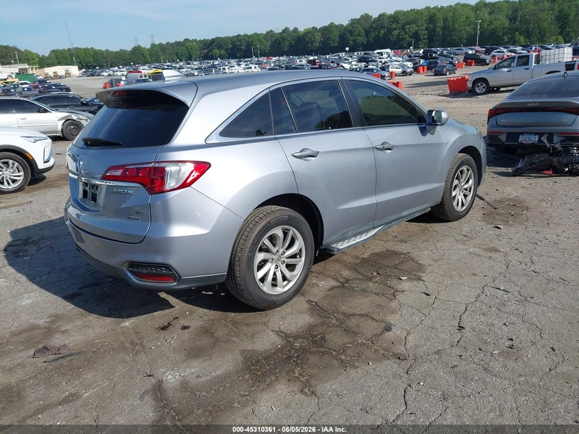 2016 Acura Rdx VIN 5J8TB4H59GL022944 IAAI salvage auction — REAR END, Salvage Title, sold $1,700 on 2026-08-26 (photo 4)