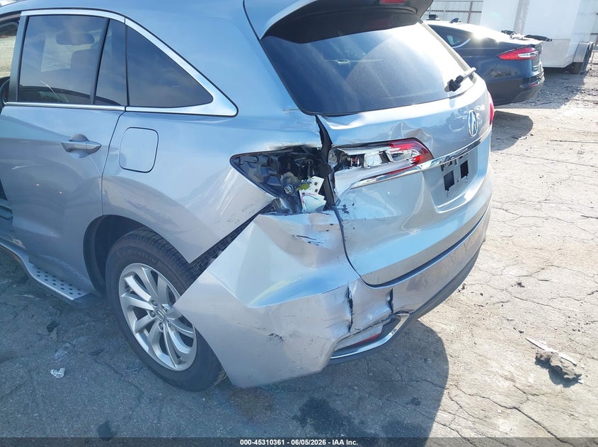 2016 Acura Rdx VIN 5J8TB4H59GL022944 IAAI salvage auction — REAR END, Salvage Title, sold $1,700 on 2026-08-26 (photo 6)