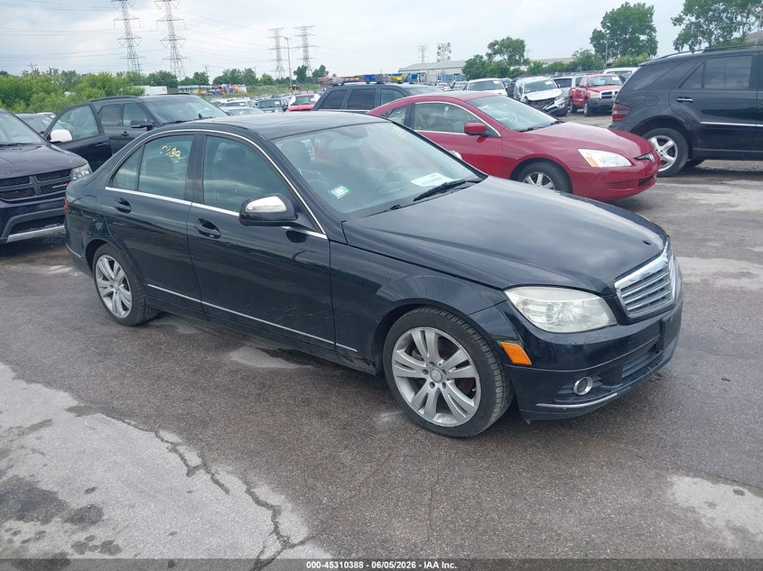 2009 Mercedes-benz C class VIN WDDGF81XX9F233584 IAAI salvage auction — ENGINE DAMAGE, Salvage (Illinois), sold $350 on 2026-07-13 (photo 1)