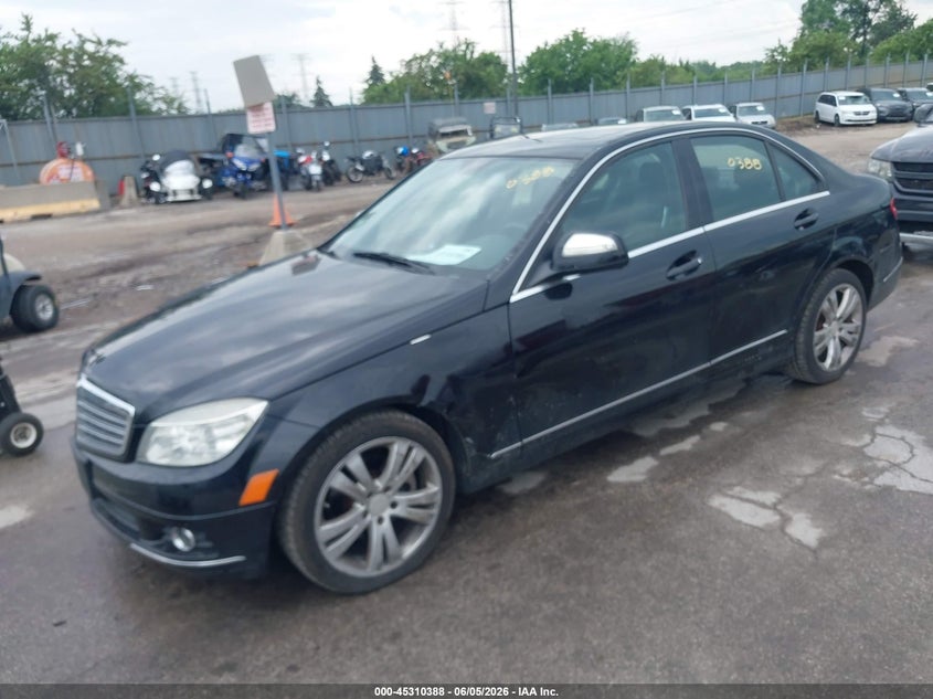 2009 Mercedes-benz C class VIN WDDGF81XX9F233584 IAAI salvage auction — ENGINE DAMAGE, Salvage (Illinois), sold $350 on 2026-07-13 (photo 2)