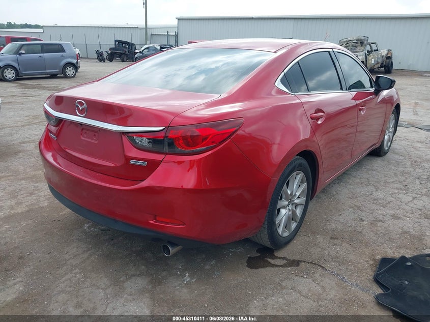 2015 Mazda 6 VIN JM1GJ1U69F1176080 IAAI salvage auction — HAIL, Clear (Oklahoma), sold $1,925 on 2026-09-01 (photo 4)