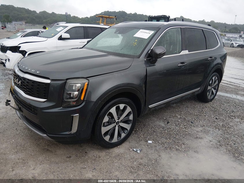 2022 Kia Telluride VIN 5XYP34HC9NG264475 IAAI salvage auction — RIGHT FRONT, Salvage (Missouri), sold $4,150 on 2026-08-01 (photo 2)