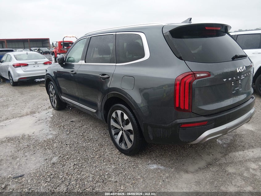 2022 Kia Telluride VIN 5XYP34HC9NG264475 IAAI salvage auction — RIGHT FRONT, Salvage (Missouri), sold $4,150 on 2026-08-01 (photo 3)