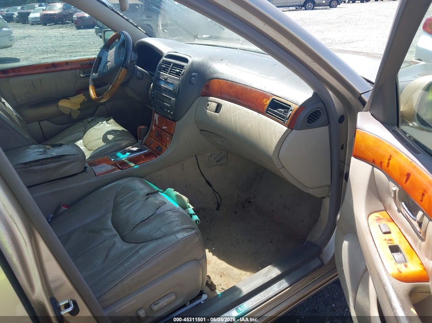 2001 Lexus Ls 430 VIN JTHBN30FX10051957 IAAI salvage auction — FRONT & REAR, Repossession Paperwork (Georgia), sold $25 on 2026-07-06 (photo 5)