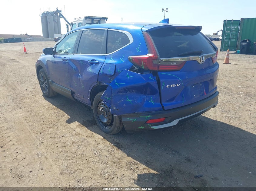 2021 Honda Cr-v VIN 7FARW2H87ME004473 IAAI salvage auction — REAR END, Salvage Title, sold $9,450 on 2026-07-21 (photo 3)