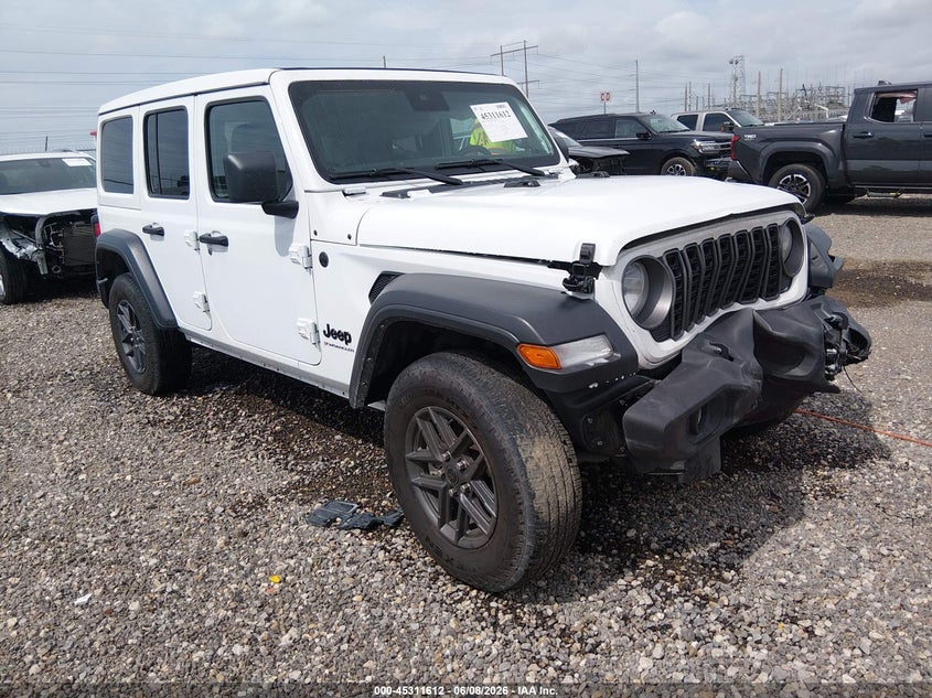 2025 Jeep Wrangler / VIN 1C4PJXDG3SW537277 IAAI salvage auction — FRONT END, Wait Title, sold $8,600 on 2026-10-03 (photo 1)