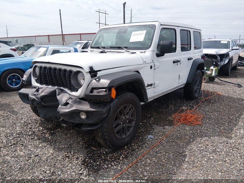 2025 Jeep Wrangler / VIN 1C4PJXDG3SW537277 IAAI salvage auction — FRONT END, Wait Title, sold $8,600 on 2026-10-03 (photo 2)