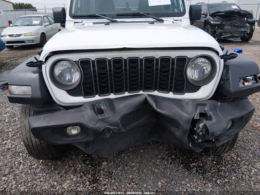 2025 Jeep Wrangler / VIN 1C4PJXDG3SW537277 IAAI salvage auction — FRONT END, Wait Title, sold $8,600 on 2026-10-03 (photo 6)