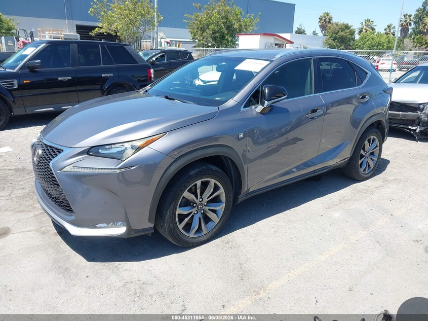 2015 Lexus Nx VIN JTJYARBZ9F2002078 IAAI salvage auction — REAR END, Salvage Title, sold $9,725 on 2026-07-20 (photo 2)