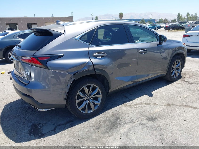 2015 Lexus Nx VIN JTJYARBZ9F2002078 IAAI salvage auction — REAR END, Salvage Title, sold $9,725 on 2026-07-20 (photo 4)