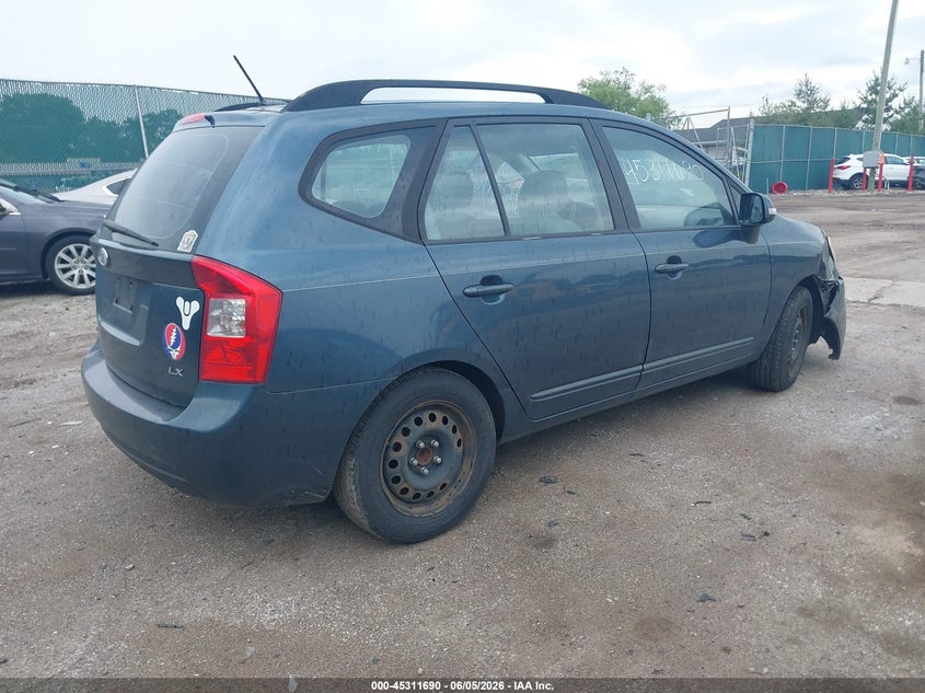 2010 Kia Rondo VIN KNAHG8C80A7303770 IAAI salvage auction — RIGHT FRONT, Clear (Indiana), sold $475 on 2026-07-14 (photo 4)