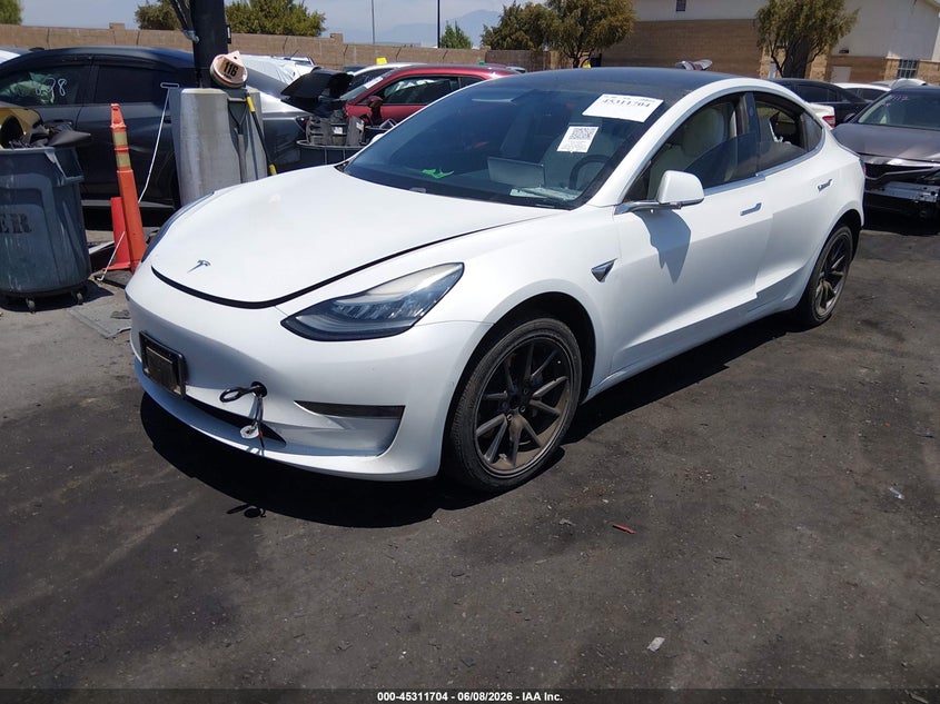 2018 Tesla Model 3 VIN 5YJ3E1EA6JF168556 IAAI salvage auction — REAR END, Salvage Title, sold $3,250 on 2026-07-23 (photo 2)