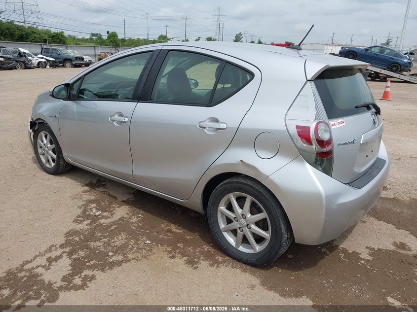 2013 Toyota Prius c VIN JTDKDTB34D1049336 IAAI salvage auction — FRONT END, Salvage Title, sold $1,550 on 2026-07-09 (photo 3)