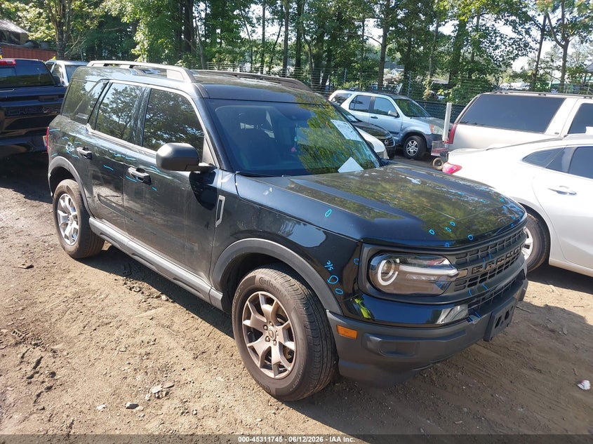 2022 Ford Bronco sport VIN 3FMCR9A61NRD01664 IAAI salvage auction — LEFT SIDE, Salvage (Virginia), sold $4,100 on 2026-07-09 (photo 1)