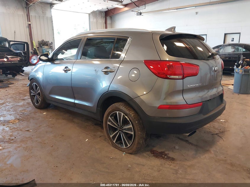 2016 Kia Sportage VIN KNDPC3A60G7803709 IAAI salvage auction — FRONT END, Salvage Title, sold $225 on 2026-07-28 (photo 3)