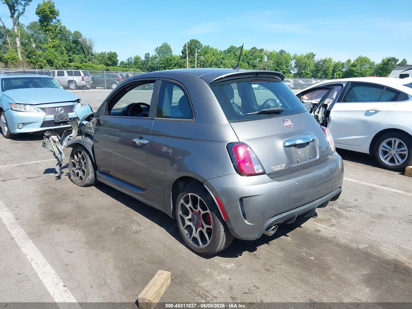 2013 Fiat 500 VIN 3C3CFFHHXDT608680 IAAI salvage auction — FRONT END, Salvage Title, sold $400 on 2026-08-01 (photo 3)