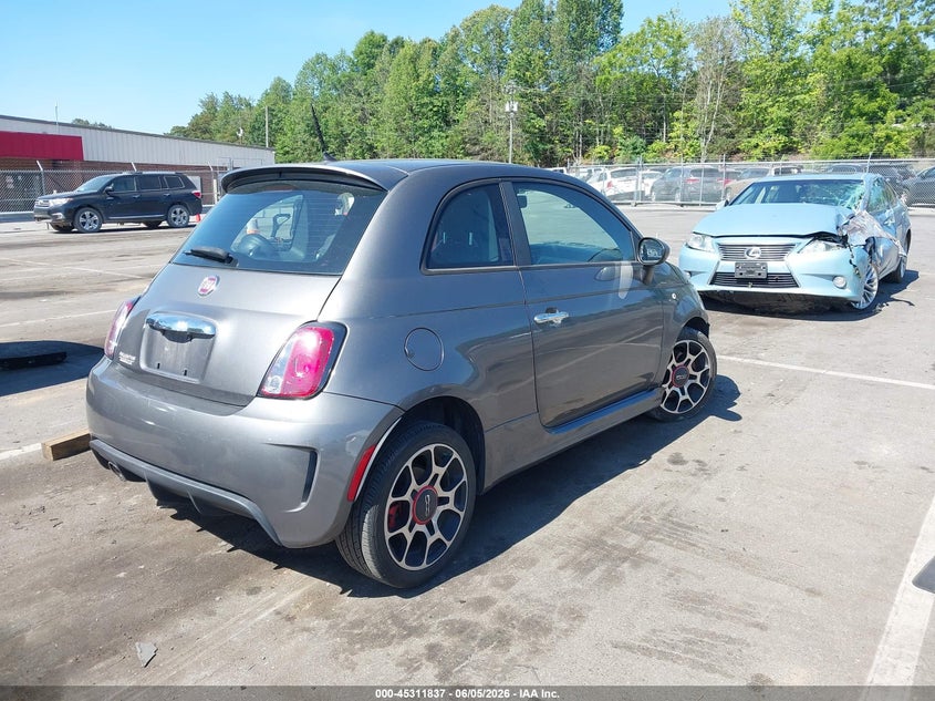 2013 Fiat 500 VIN 3C3CFFHHXDT608680 IAAI salvage auction — FRONT END, Salvage Title, sold $400 on 2026-08-01 (photo 4)
