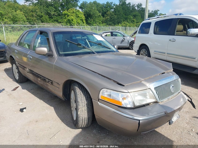 2005 Mercury Grand marquis VIN 2MEFM74W75X667063 IAAI salvage auction — FRONT END, Salvage (Louisiana), sold $675 on 2026-07-21 (photo 1)