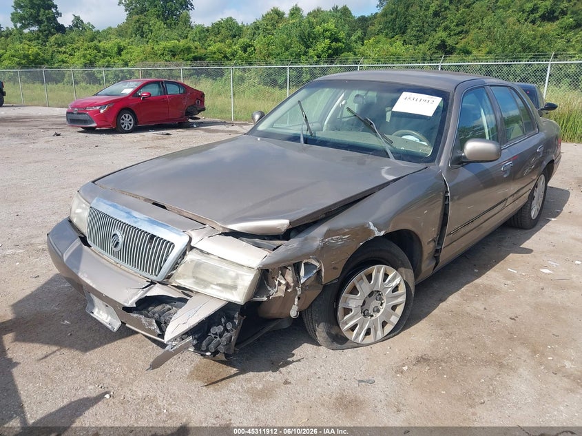 2005 Mercury Grand marquis VIN 2MEFM74W75X667063 IAAI salvage auction — FRONT END, Salvage (Louisiana), sold $675 on 2026-07-21 (photo 2)