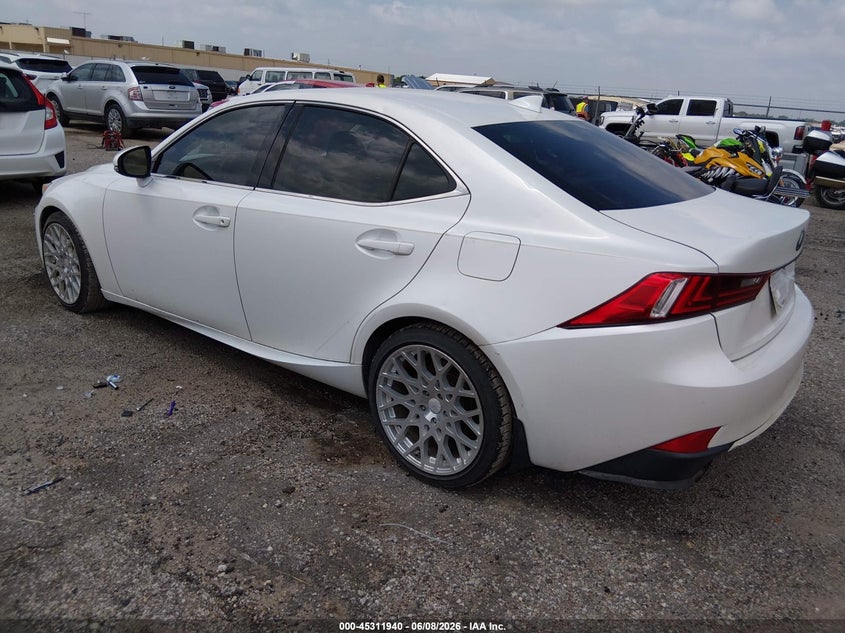 2014 Lexus Is VIN JTHCE1D29E5000457 IAAI salvage auction — HAIL, Salvage Title, sold $625 on 2026-07-24 (photo 3)