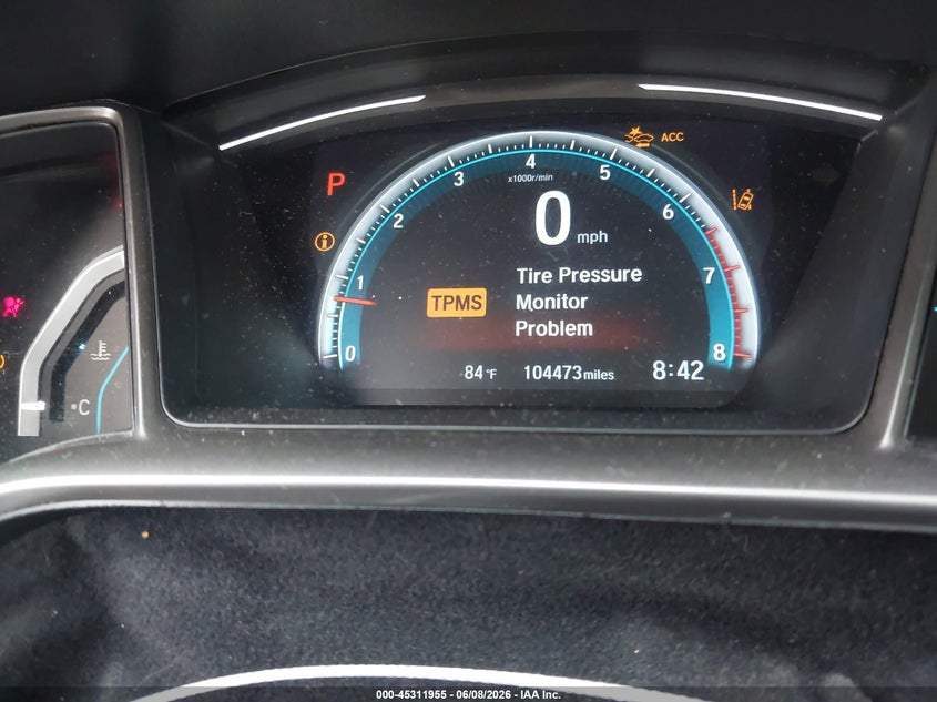 2020 Honda Civic VIN SHHFK7H68LU210582 IAAI salvage auction — RIGHT FRONT, Salvage Title, sold $5,050 on 2026-07-15 (photo 7)