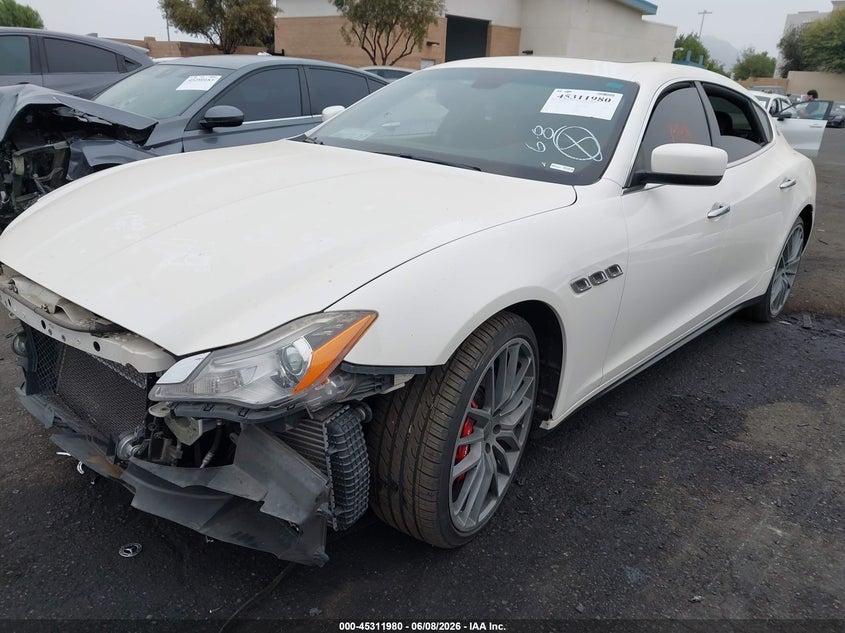 2014 Maserati Quattroporte VIN ZAM56PPAXE1074972 IAAI salvage auction — FRONT END, Salvage Title, sold $2,325 on 2026-09-18 (photo 2)