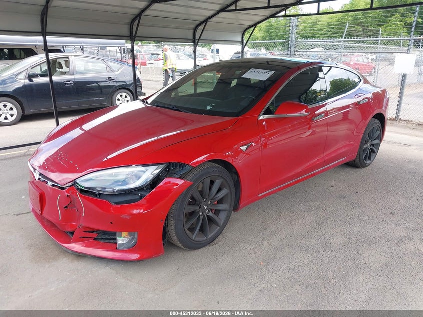 2017 Tesla Model s VIN 5YJSA1E25HF201153 IAAI salvage auction — FRONT END, Salvage Title, sold $4,950 on 2026-07-30 (photo 2)