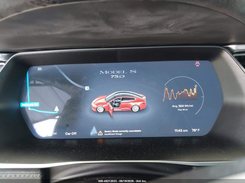 2017 Tesla Model s VIN 5YJSA1E25HF201153 IAAI salvage auction — FRONT END, Salvage Title, sold $4,950 on 2026-07-30 (photo 7)