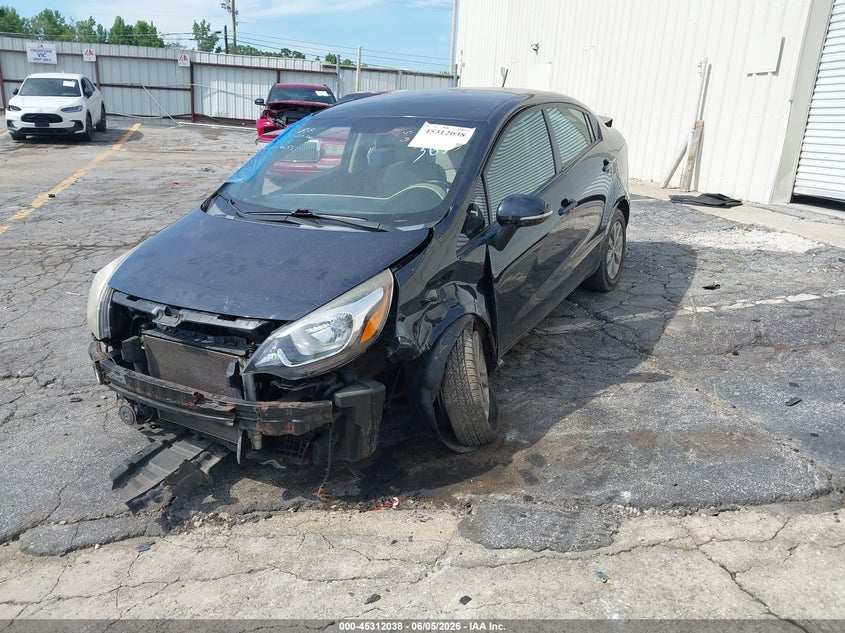 2013 Kia Rio VIN KNADN4A35D6113655 IAAI salvage auction — FRONT END, Salvage Title, sold $300 on 2026-07-15 (photo 2)