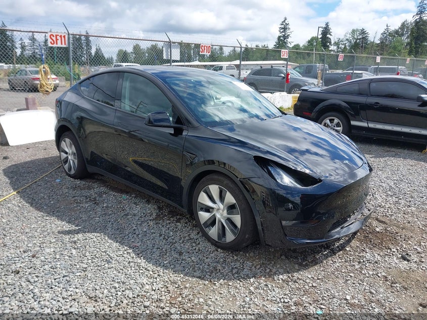 2021 Tesla Model y VIN 5YJYGDEE1MF105938 IAAI salvage auction — LEFT SIDE, Salvage Title, sold $7,850 on 2026-07-08 (photo 1)