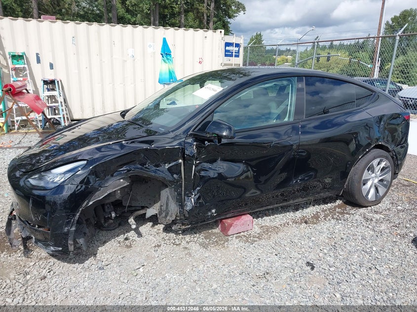 2021 Tesla Model y VIN 5YJYGDEE1MF105938 IAAI salvage auction — LEFT SIDE, Salvage Title, sold $7,850 on 2026-07-08 (photo 6)