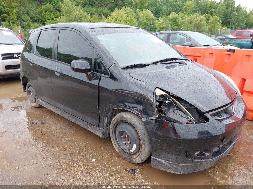2008 Honda Fit VIN JHMGD386X8S013950 IAAI salvage auction — RIGHT SIDE, Salvage (Illinois), sold $375 on 2026-07-22 (photo 1)