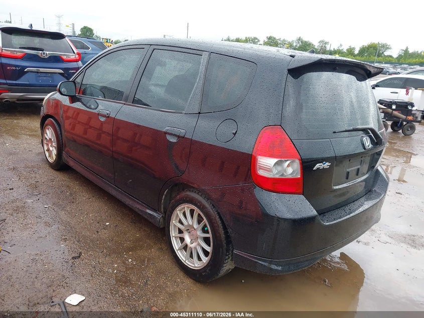 2008 Honda Fit VIN JHMGD386X8S013950 IAAI salvage auction — RIGHT SIDE, Salvage (Illinois), sold $375 on 2026-07-22 (photo 3)