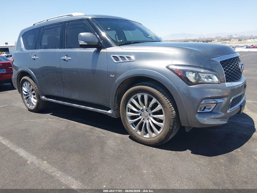 2017 Infiniti Qx80 VIN JN8AZ2NC0H9431166 IAAI salvage auction — REAR END, Salvage Title, sold $3,650 on 2026-07-10 (photo 1)