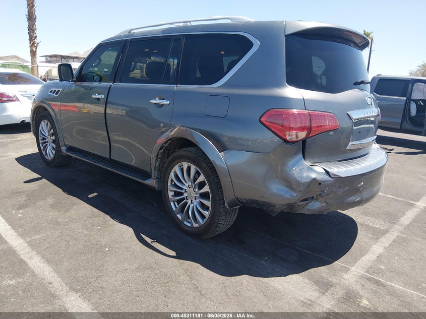 2017 Infiniti Qx80 VIN JN8AZ2NC0H9431166 IAAI salvage auction — REAR END, Salvage Title, sold $3,650 on 2026-07-10 (photo 3)