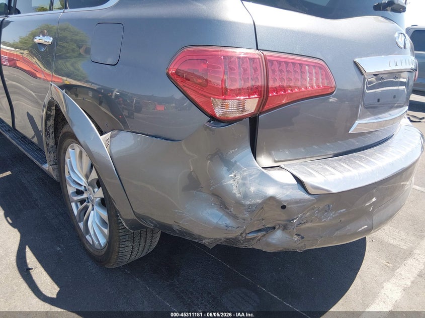 2017 Infiniti Qx80 VIN JN8AZ2NC0H9431166 IAAI salvage auction — REAR END, Salvage Title, sold $3,650 on 2026-07-10 (photo 6)