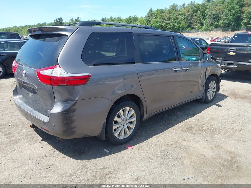 2016 Toyota Sienna VIN 5TDDK3DC4GS136365 IAAI salvage auction — FRONT END, Salvage Title, sold $1,050 on 2026-07-10 (photo 4)