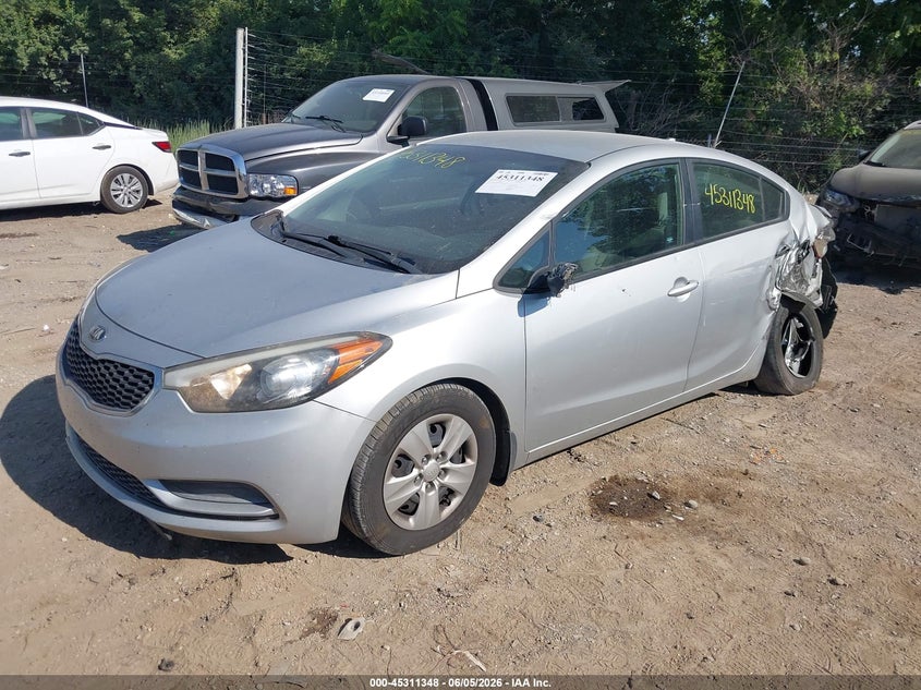 2015 Kia Forte VIN KNAFK4A68F5351911 IAAI salvage auction — LEFT REAR, Salvage Title, sold $700 on 2026-07-22 (photo 2)