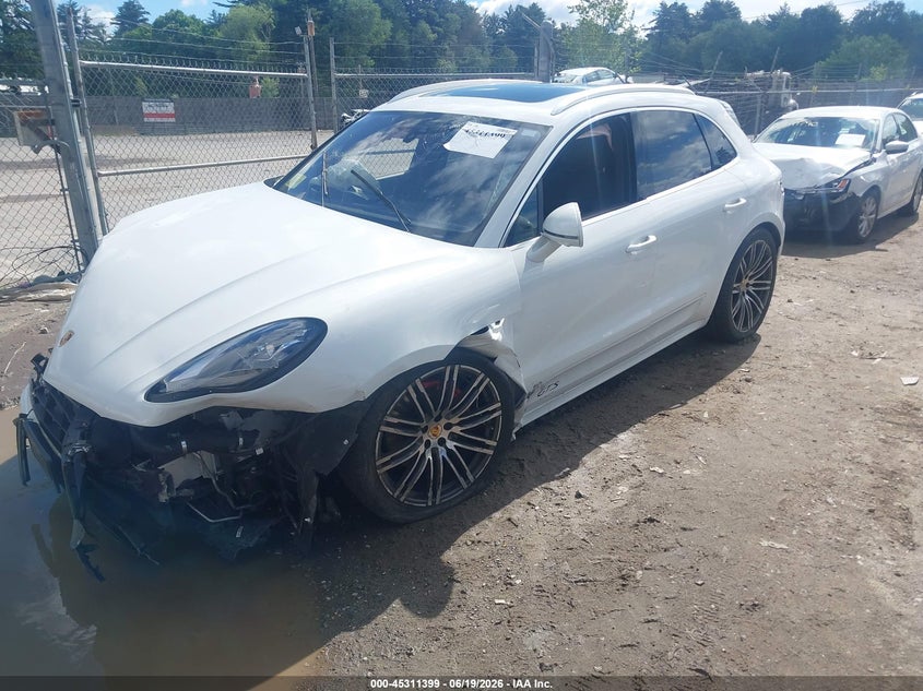2018 Porsche Macan VIN WP1AG2A54JLB60807 IAAI salvage auction — FRONT END, Salvage (Massachusetts), sold $1,250 on 2026-07-10 (photo 2)