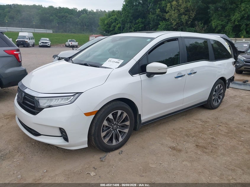 2024 Honda Odyssey VIN 5FNRL6H62RB013308 IAAI salvage auction — REAR END, Salvage Title, sold $7,400 on 2026-07-09 (photo 2)