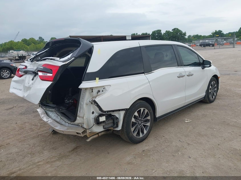 2024 Honda Odyssey VIN 5FNRL6H62RB013308 IAAI salvage auction — REAR END, Salvage Title, sold $7,400 on 2026-07-09 (photo 4)
