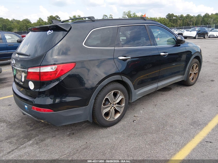 2014 Hyundai Santa fe VIN KM8SM4HF1EU043013 IAAI salvage auction — NORMAL WEAR, Salvage Title, sold $1,600 on 2026-07-15 (photo 4)