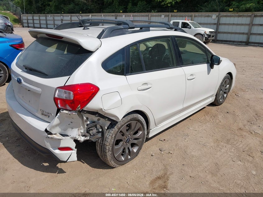 2016 Subaru Impreza VIN JF1GPAP60G8215163 IAAI salvage auction — RIGHT REAR, Salvage Title, sold $2,850 on 2026-07-15 (photo 4)