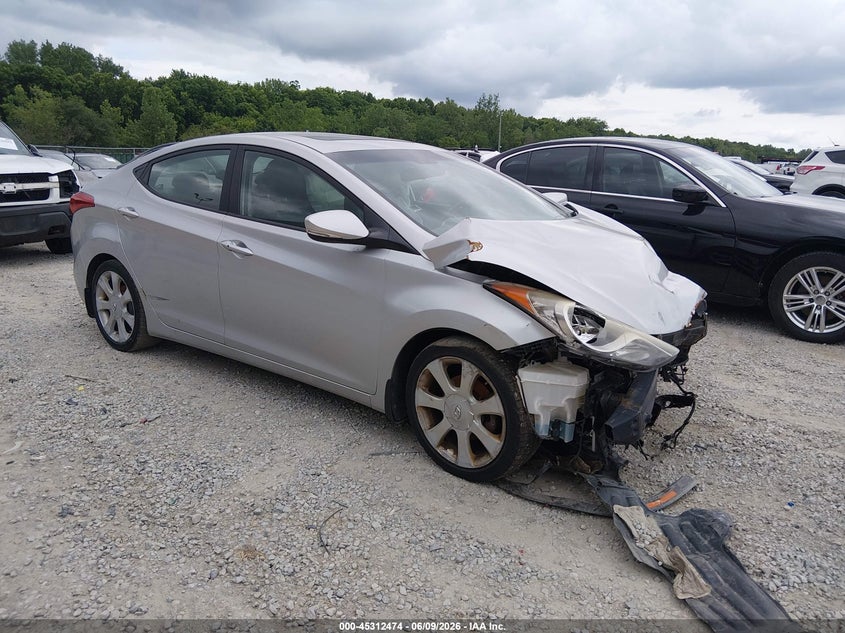 2013 Hyundai Elantra VIN KMHDH4AE5DU642719 IAAI salvage auction — FRONT & REAR, Salvage Title, sold $450 on 2026-07-08 (photo 1)