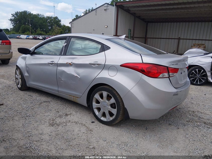 2013 Hyundai Elantra VIN KMHDH4AE5DU642719 IAAI salvage auction — FRONT & REAR, Salvage Title, sold $450 on 2026-07-08 (photo 3)