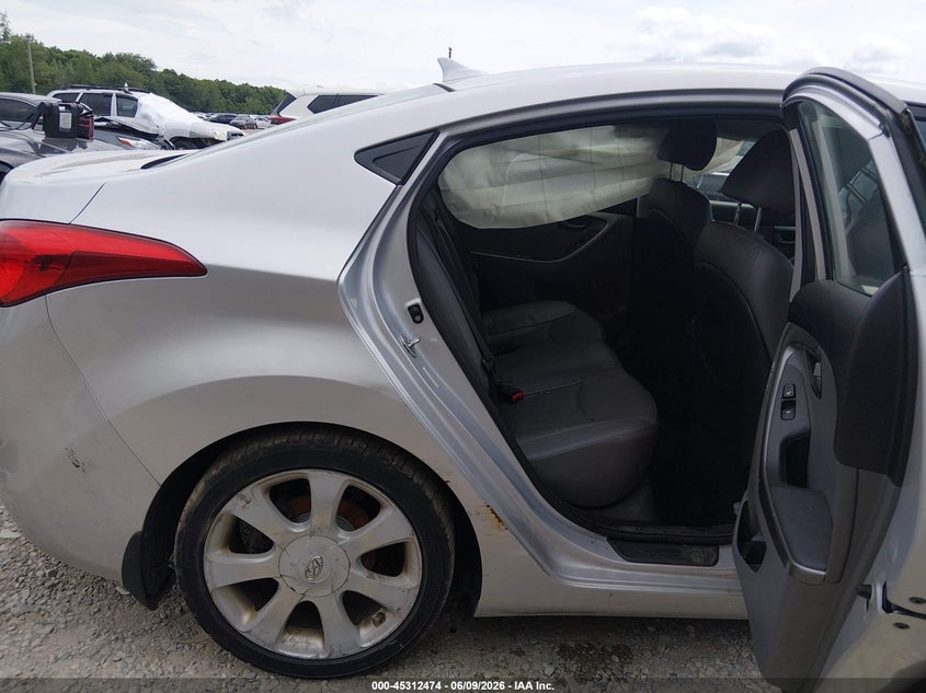2013 Hyundai Elantra VIN KMHDH4AE5DU642719 IAAI salvage auction — FRONT & REAR, Salvage Title, sold $450 on 2026-07-08 (photo 8)